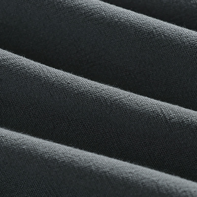 Buddha Stones Summer Drawstring Elastic Waist Frog-Button Ankle-Length Men's Cotton Linen Pants With Pockets - image 9