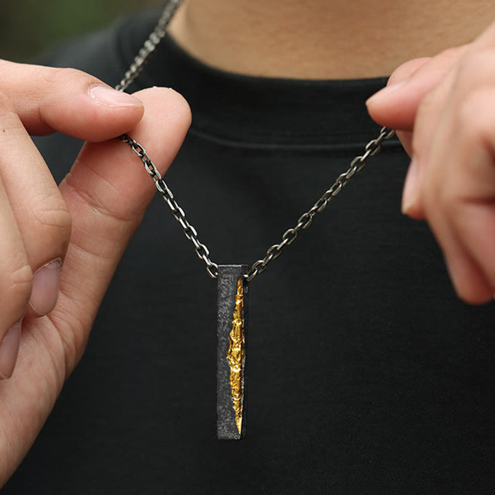 Buddha Stones 999 Sterling Silver 999 Gold Om Mani Padme Hum Wisdom Necklace Pendant - image 11