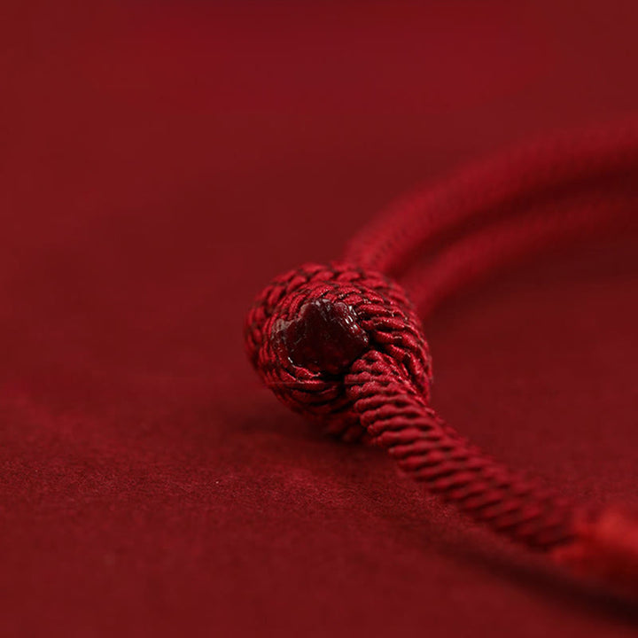 Buddha Stones 999 Gold Ring Design Handmade Luck Braided Red Rope Bracelet Anklet - image 12