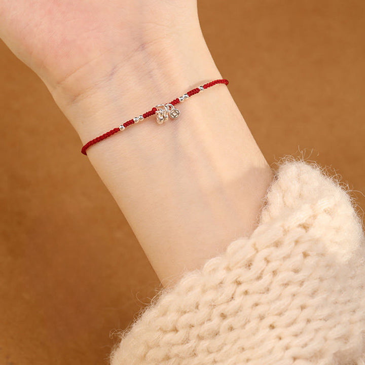 Buddha Stones Handcrafted 925 Sterling Silver Copper Coins Design Protection Strength Ultra-Thin Bracelet Anklet - image 10