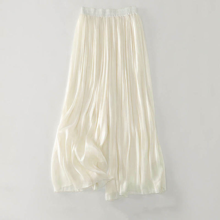 Buddha Stones Summer Plain Women's Polyester Pants  - Beige - US8-10，UK/AU12-14，EU40-42 (2XL) - image 4