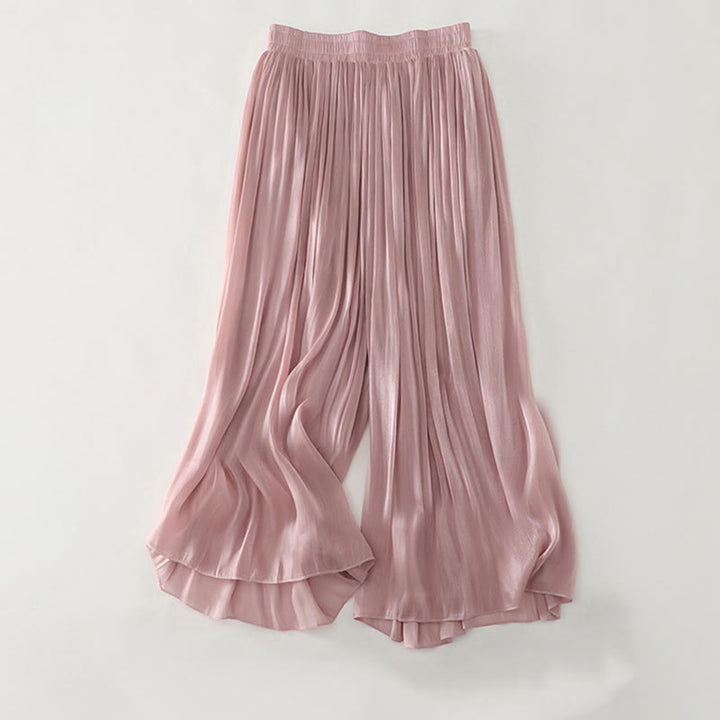 Buddha Stones Summer Plain Women's Polyester Pants  - Pink - US8-10，UK/AU12-14，EU40-42 (2XL) - image 15