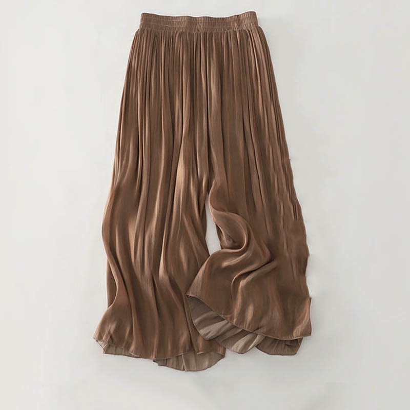Buddha Stones Summer Plain Women's Polyester Pants  - SaddleBrown - US8-10，UK/AU12-14，EU40-42 (2XL) - image 20