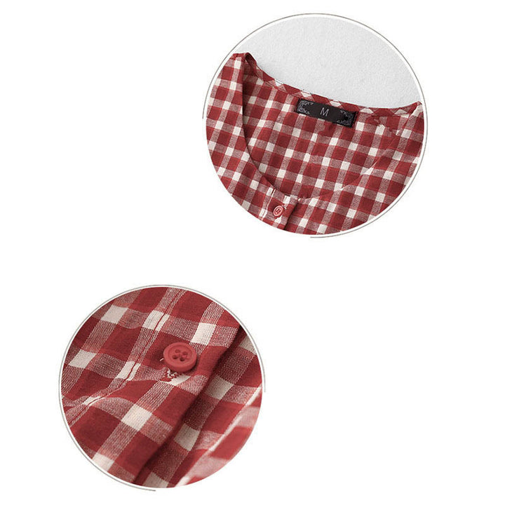 Buddha Stones Plaid Sleeveless Summer Midi Dress With Pockets - image 11