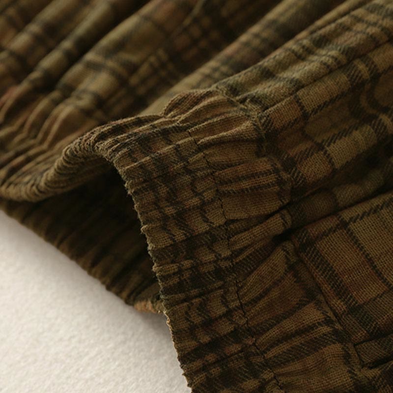 Buddha Stones Spring Plaid Design Women's Harem 7-8 Length Pants With Pockets - image 10