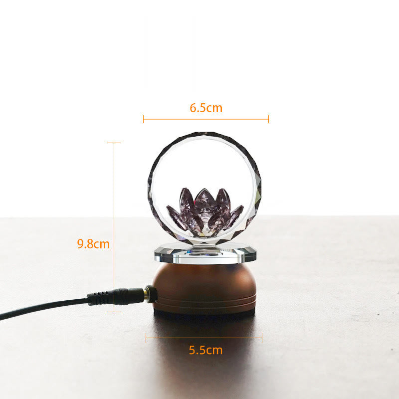 Buddha Stones Lotus Copper Brass New Beginning Home Decoration - Aluminum Alloy Base - 6.5*9.8*5.5 cm - Plug-in - image 1
