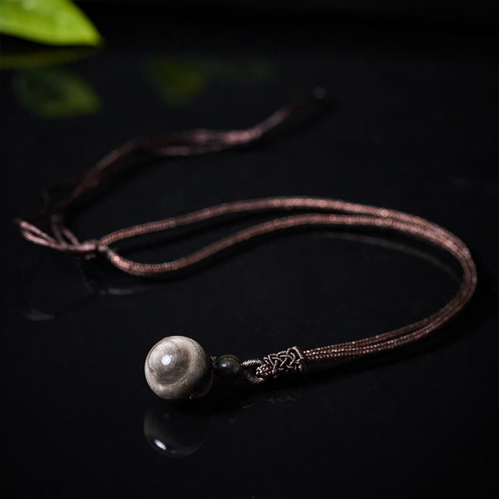 Buddha Stones Tiger's Eye Silver Sheen Obsidian Gold Sheen Obsidian Rainbow Obsidian Positive Necklace Pendant - image 7