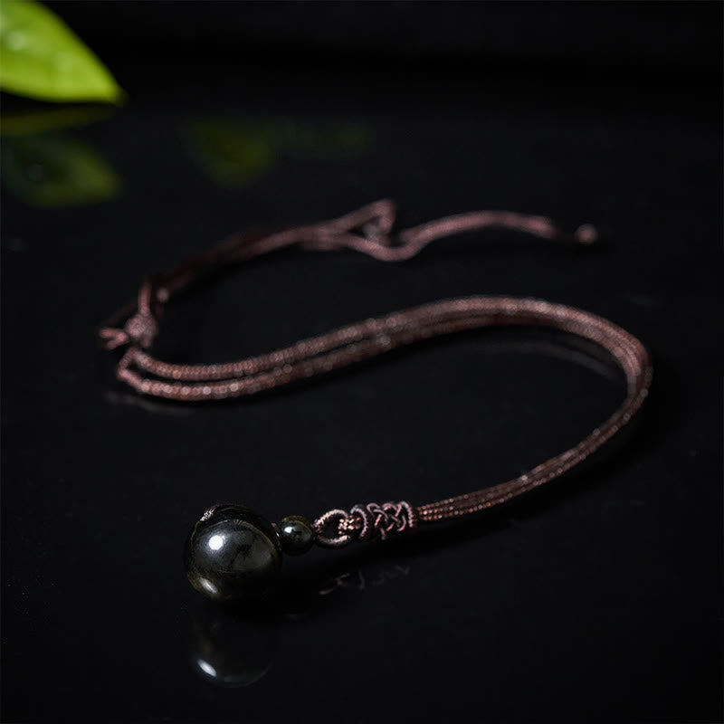 Buddha Stones Tiger's Eye Silver Sheen Obsidian Gold Sheen Obsidian Rainbow Obsidian Positive Necklace Pendant - image 11