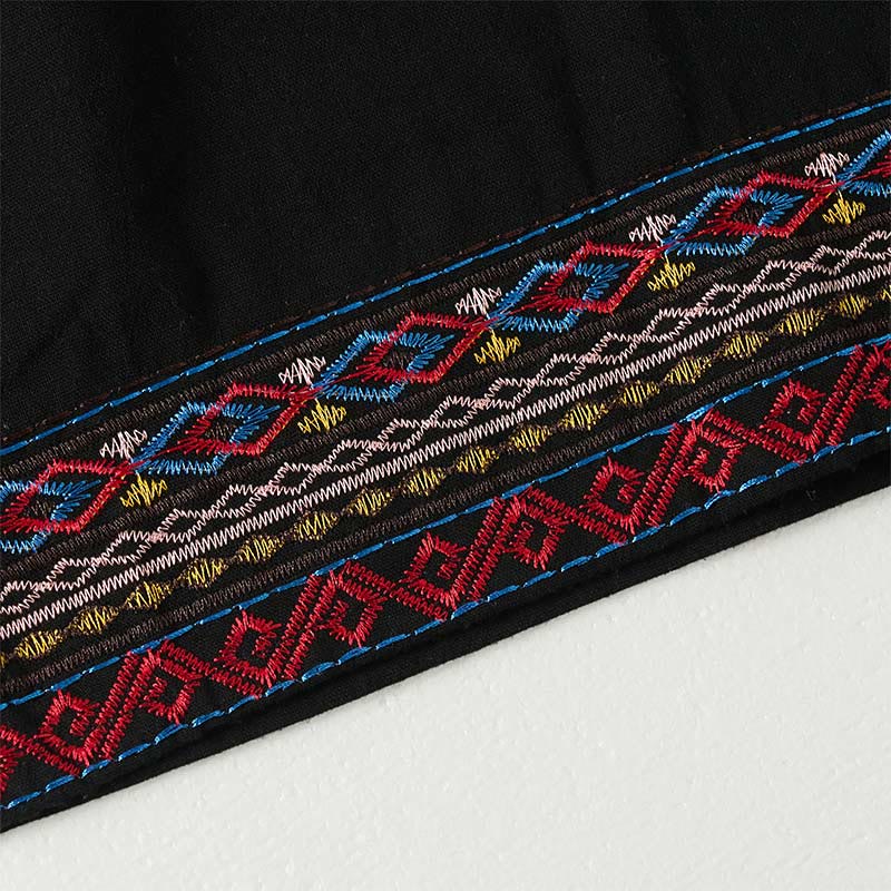 Buddha Stones Plain Bohemian Stripes Women's Wide Leg Pants With Pockets - image 13