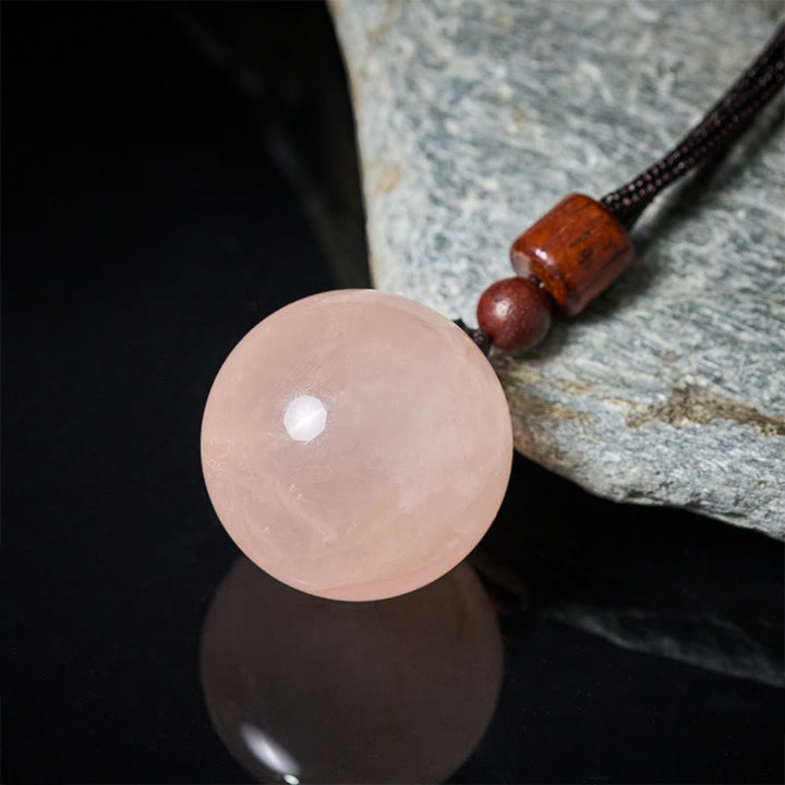 Buddha Stones White Crystal Pink Crystal Tiger Eye Smoky Quartz Protection Necklace Pendant - image 6