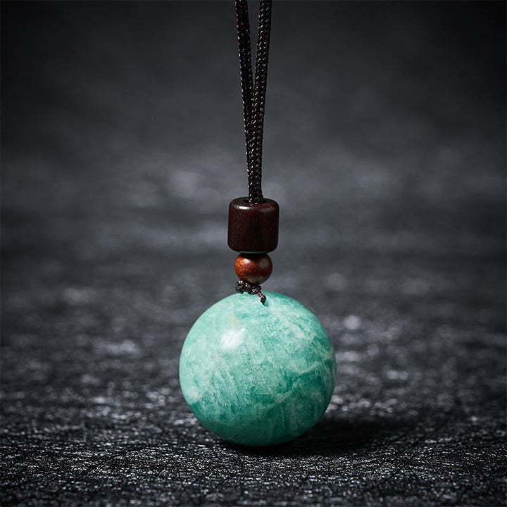 Buddha Stones White Crystal Pink Crystal Tiger Eye Smoky Quartz Protection Necklace Pendant - Amazonite - image 17