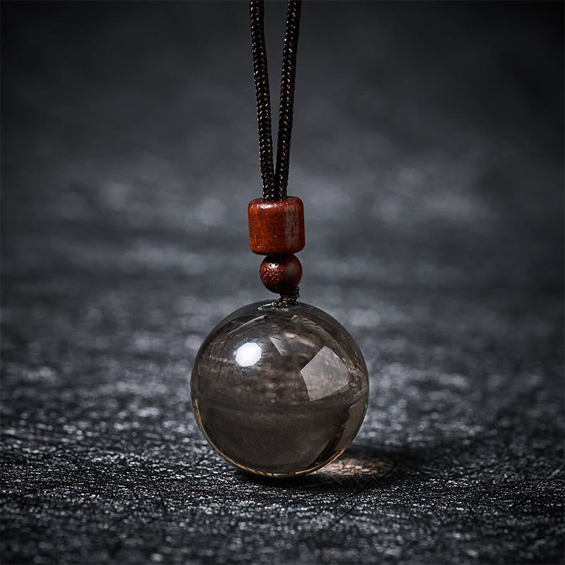 Buddha Stones White Crystal Pink Crystal Tiger Eye Smoky Quartz Protection Necklace Pendant - Smoky Quartz - image 33