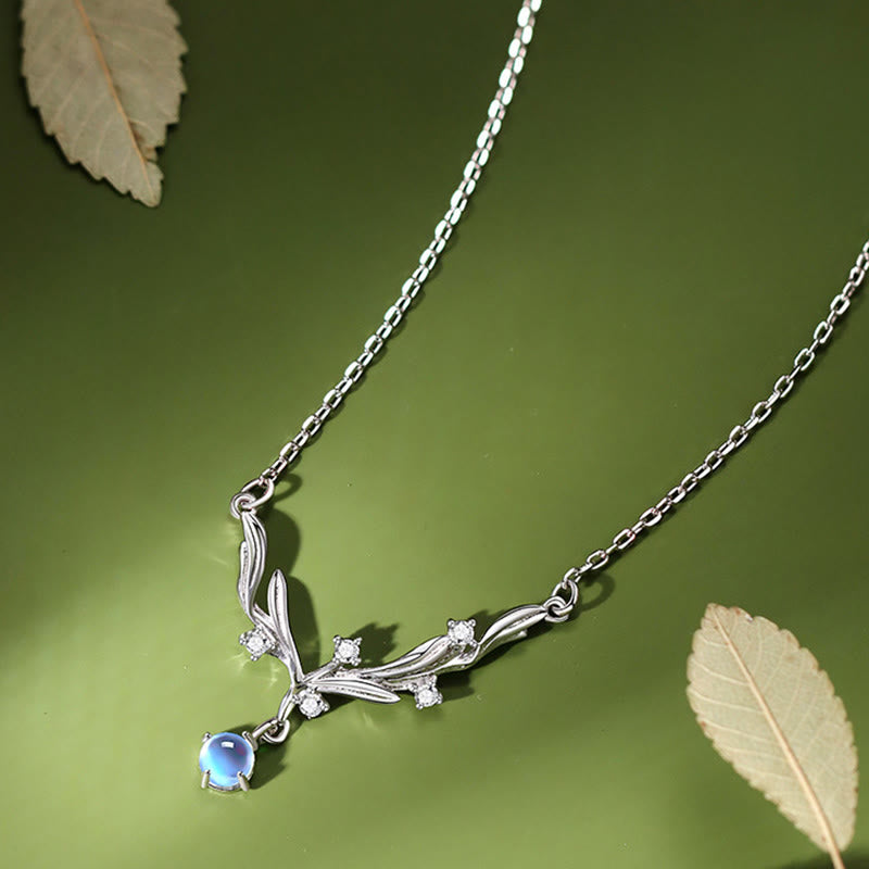 Buddha Stones 925 Sterling Silver Mistletoe Keep Away Evil Spirits Necklace Pendant - image 3