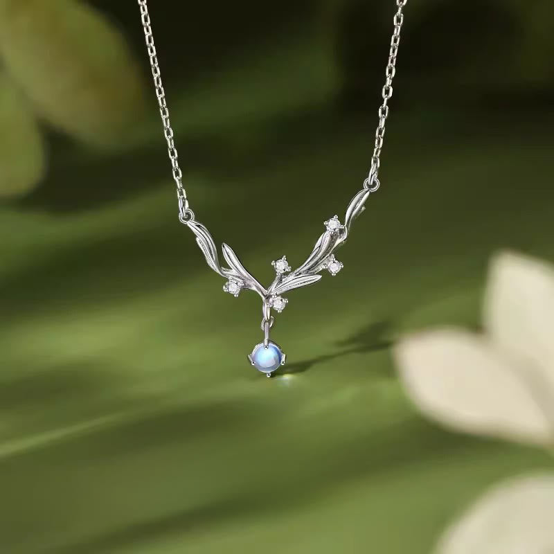 Buddha Stones 925 Sterling Silver Mistletoe Keep Away Evil Spirits Necklace Pendant - 925 Sterling Silver - image 0