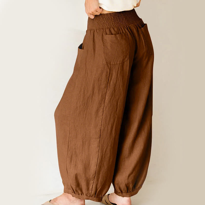 Buddha Stones Plain Color Women's Harem Pants With Pockets - image 8