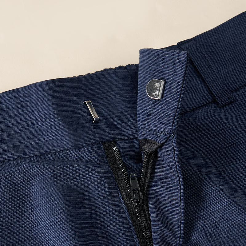 Buddha Stones Simple Zipper Design Cotton Women's Wide Leg Pants With Pockets - image 5