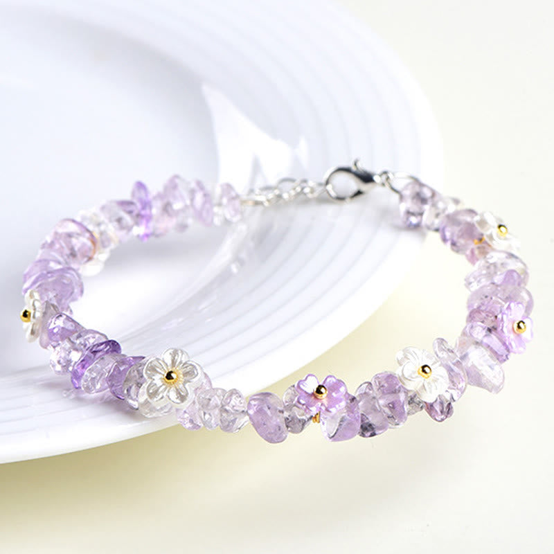 Buddha Stones Natural Aquamarine Peridot Strawberry Quartz Various Crystals Serenity Bracelet - image 44