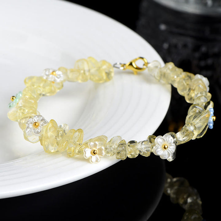 Buddha Stones Natural Aquamarine Peridot Strawberry Quartz Various Crystals Serenity Bracelet - image 18