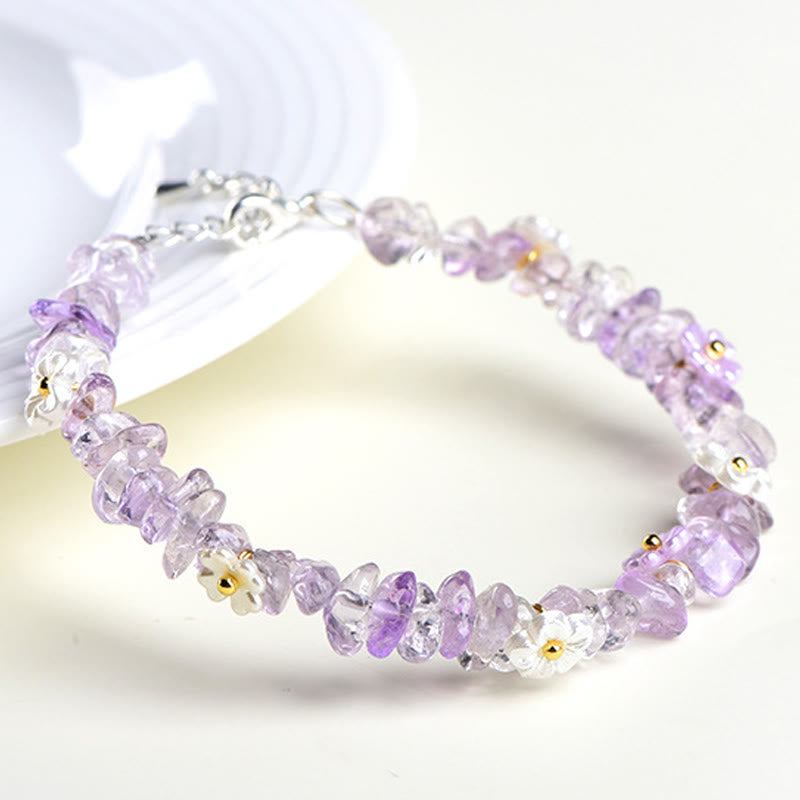 Buddha Stones Natural Aquamarine Peridot Strawberry Quartz Various Crystals Serenity Bracelet - image 43