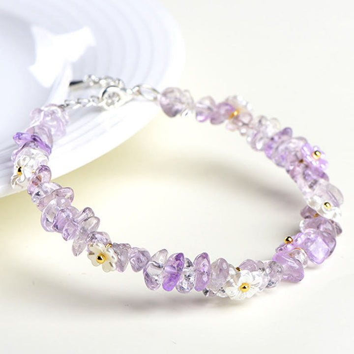 Buddha Stones Natural Aquamarine Peridot Strawberry Quartz Various Crystals Serenity Bracelet - image 43