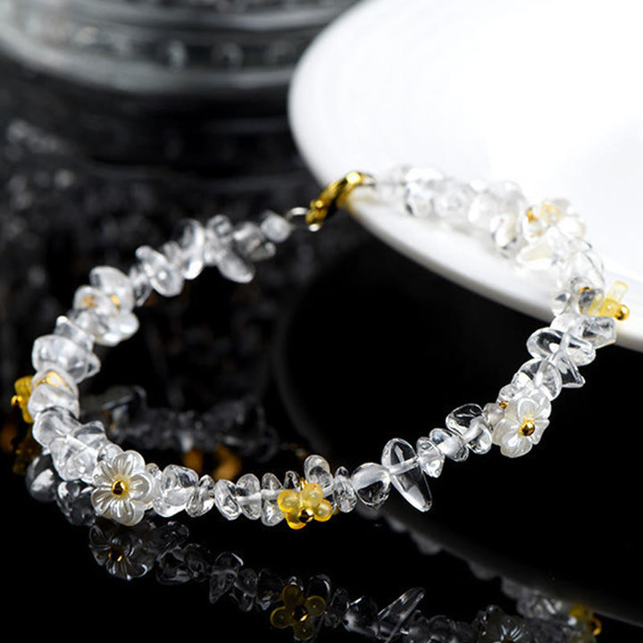 Buddha Stones Natural Aquamarine Peridot Strawberry Quartz Various Crystals Serenity Bracelet - image 30