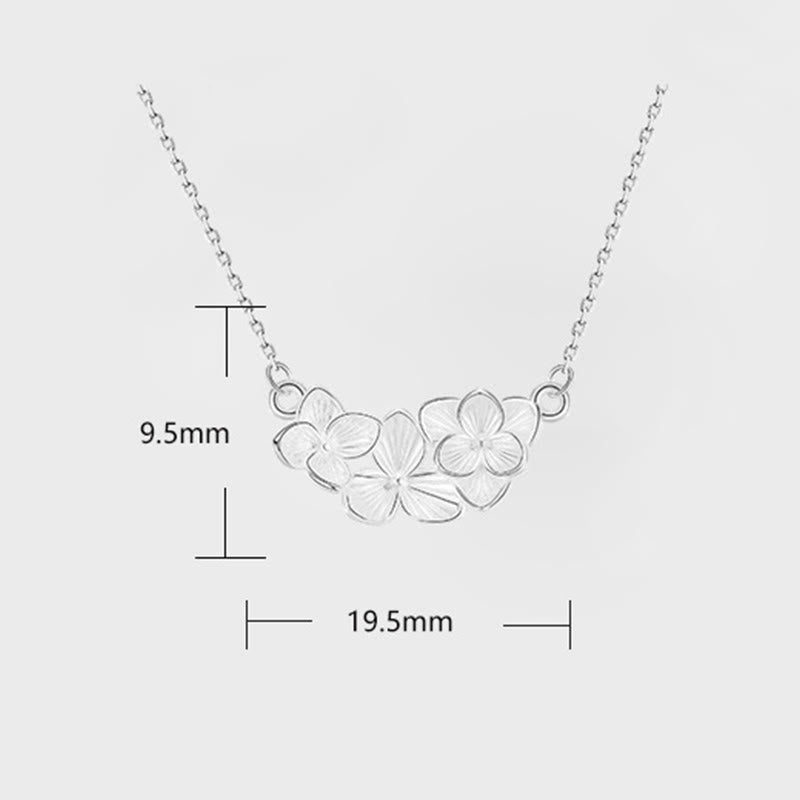 Buddha Stones 999 Sterling Silver Flower Blessing Necklace Pendant - image 5