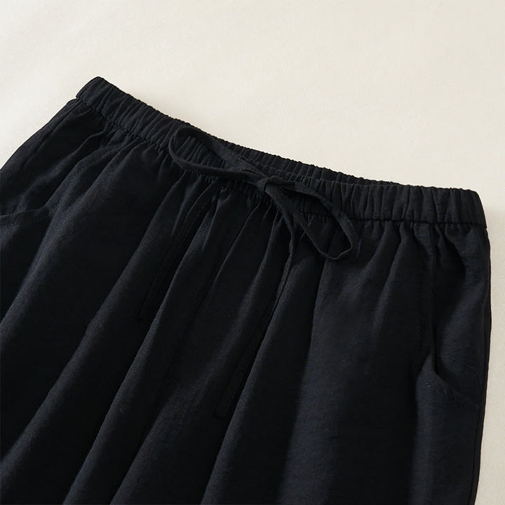 Buddha Stones Simple Drawstring Design Women's Wide Leg Pants With Pockets - image 8