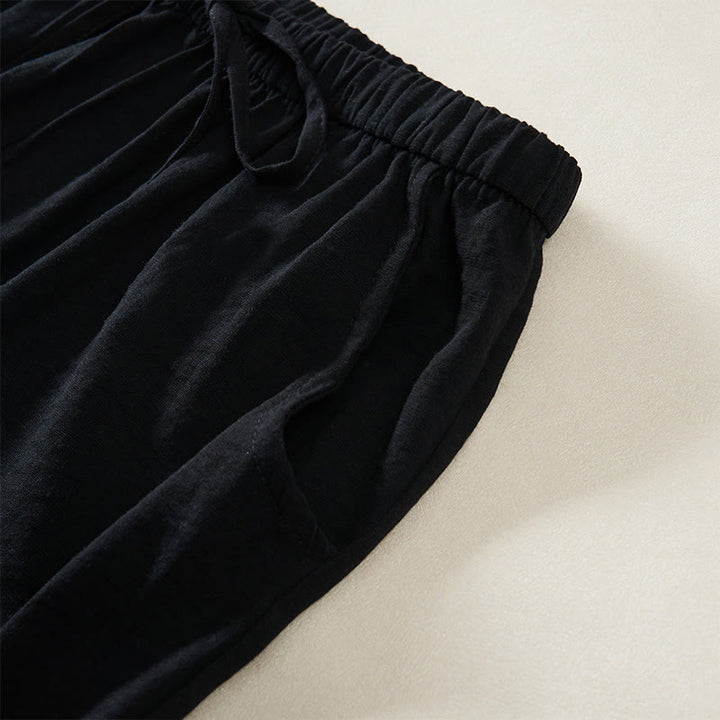 Buddha Stones Simple Drawstring Design Women's Wide Leg Pants With Pockets - image 10