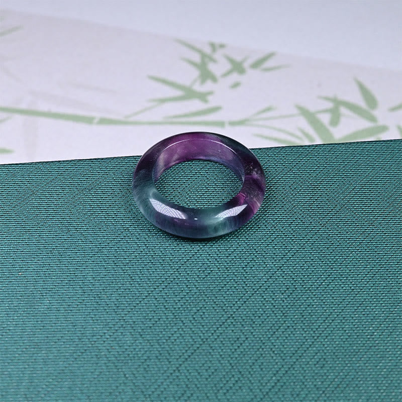 Buddha Stones Natural Fluorite Protection Ring - image 3