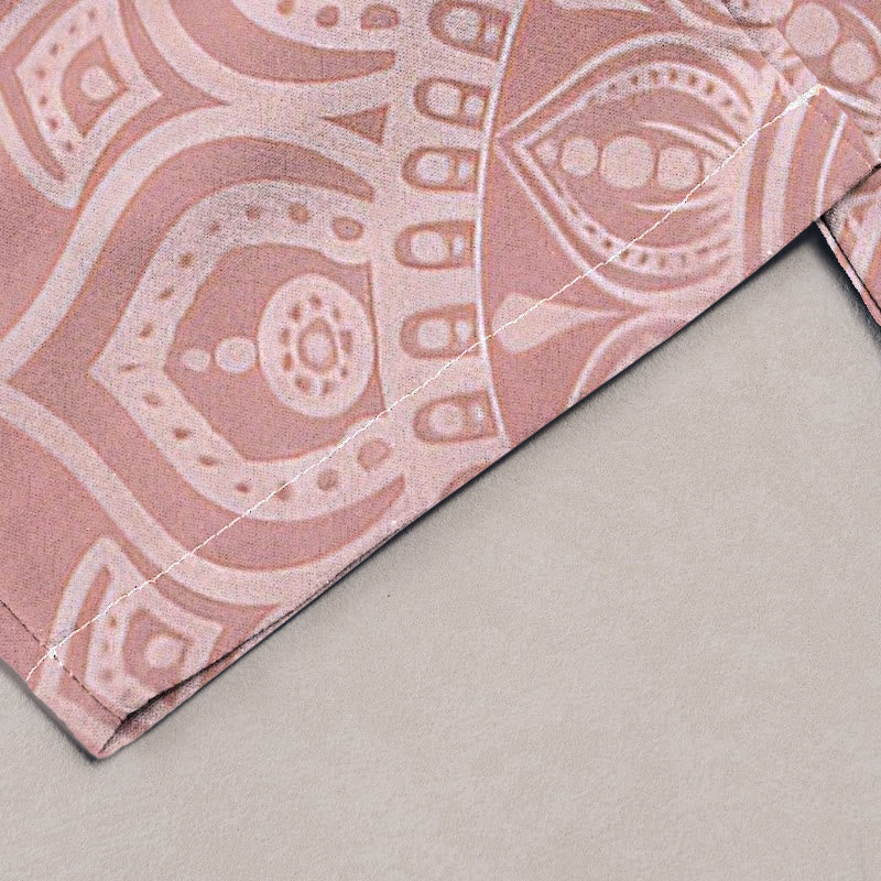 Buddha Stones Pure Cotton Mandala Pattern Women's Elastic Waist Pants With Pockets - image 1