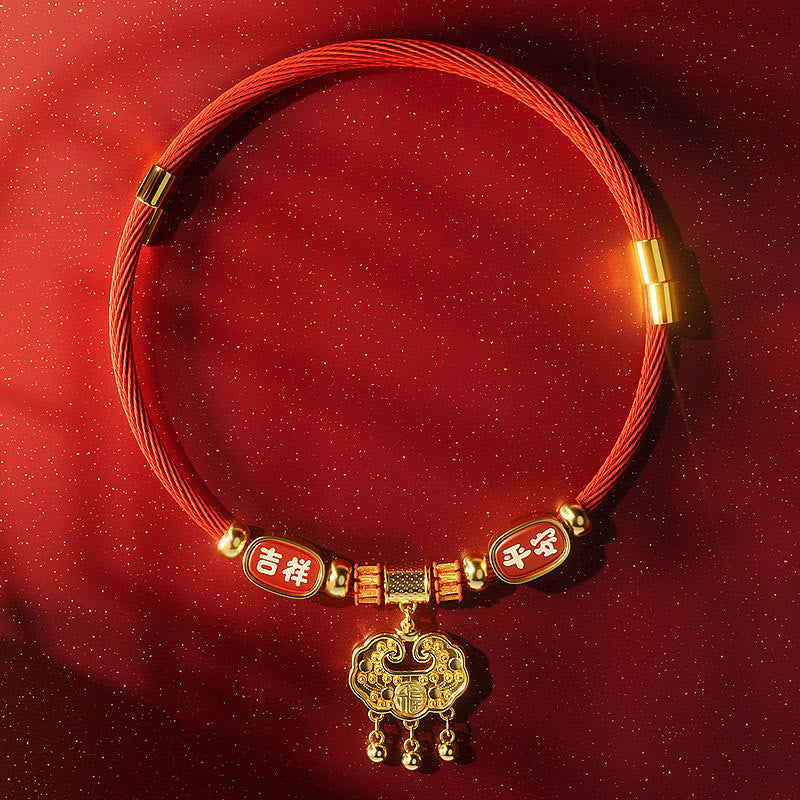 Buddha Stones Red String Bead Fu Character Luck Adjustable Cats Dogs Pet Collar - image 1