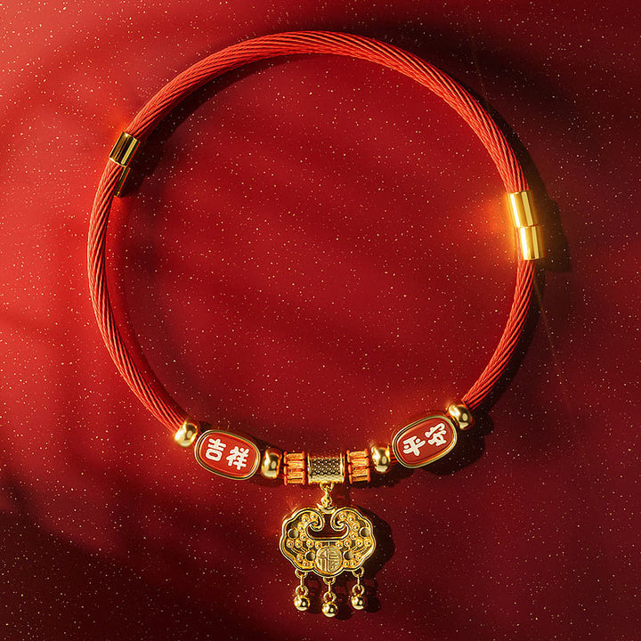 Buddha Stones Red String Bead Fu Character Luck Adjustable Cats Dogs Pet Collar - image 1