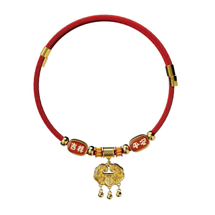 Buddha Stones Red String Bead Fu Character Luck Adjustable Cats Dogs Pet Collar - image 3