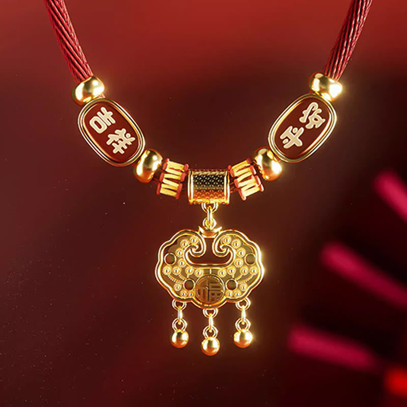 Buddha Stones Red String Bead Fu Character Luck Adjustable Cats Dogs Pet Collar - image 9
