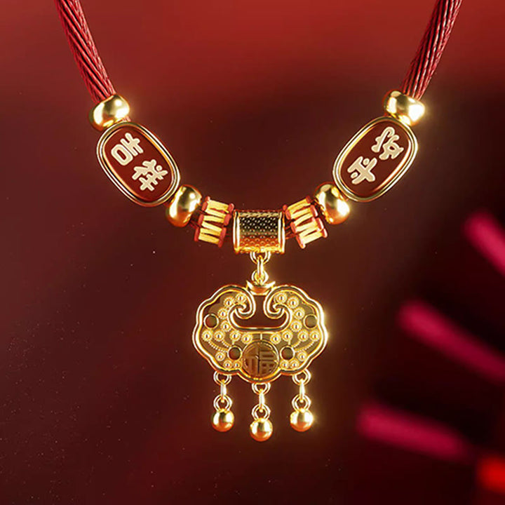 Buddha Stones Red String Bead Fu Character Luck Adjustable Cats Dogs Pet Collar - image 9