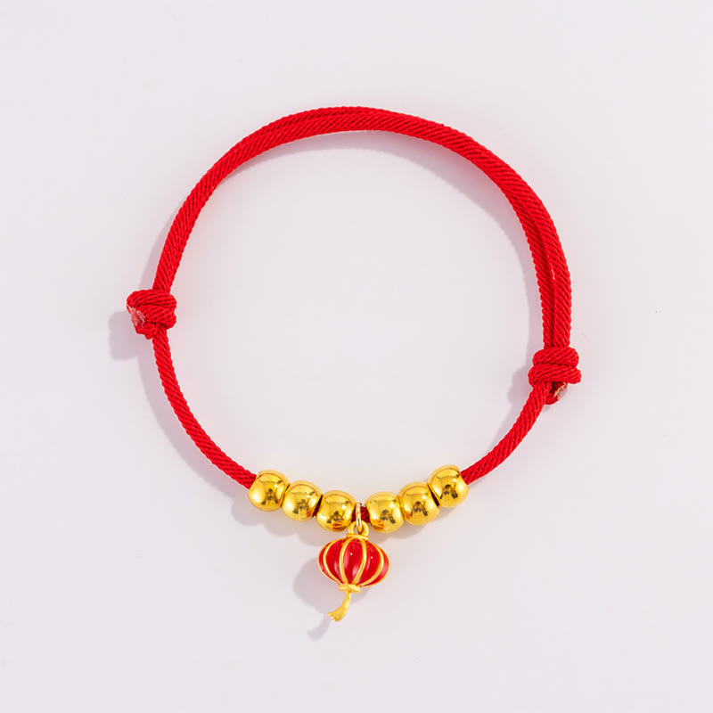 Buddha Stones Red String Bead Yuanbao Fu Character Protection Adjustable Cats Dogs Pet Collar - image 12
