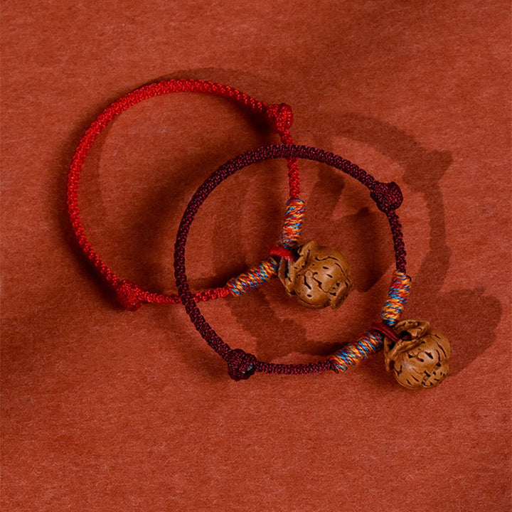 Buddha Stones Plaited Peach Pit Red String Strength Adjustable Cats Dogs Pet Collar - image 18