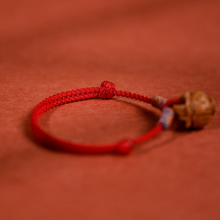 Buddha Stones Plaited Peach Pit Red String Strength Adjustable Cats Dogs Pet Collar - image 11