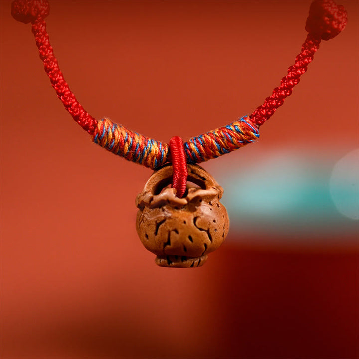 Buddha Stones Plaited Peach Pit Red String Strength Adjustable Cats Dogs Pet Collar - image 14