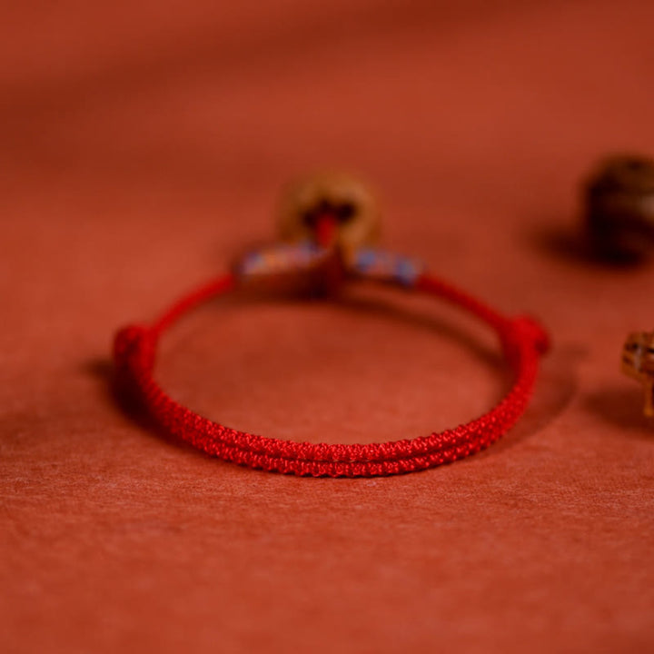 Buddha Stones Plaited Peach Pit Red String Strength Adjustable Cats Dogs Pet Collar - image 10