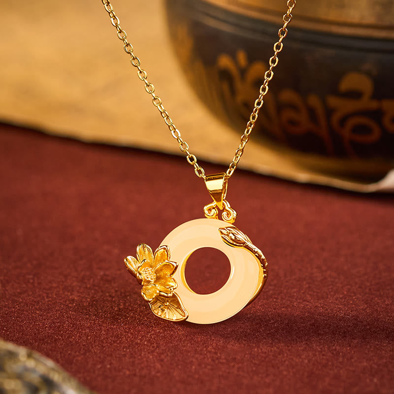 Buddha Stones Lotus Peace Buckle Peace Necklace Pendant - Lotus Peace Buckle - image 0
