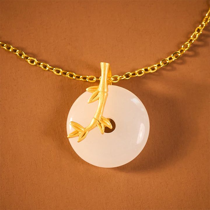 Buddha Stones Bamboo Peace Buckle Auspicious Necklace Pendant - image 7