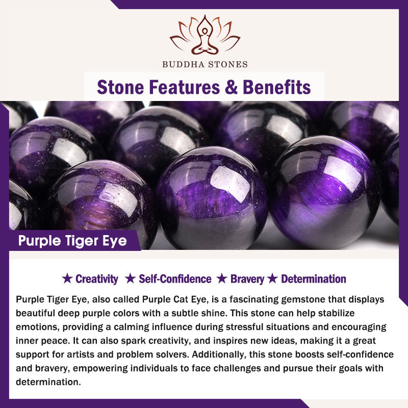 Buddha Stones Natural Red Tiger Eye Purple Tiger Eye Beads Green Leaf Protection Bracelet - image 15