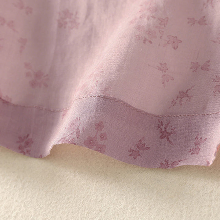 Buddha Stones Casual Floral Print Pattern Three Quarter Sleeve Women's Buttons Shirt - image 8