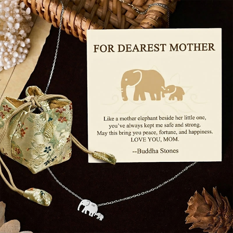 Buddha Stones "FOR DEAREST MOTHER" Elephant 925 Sterling Silver Necklace Pendants Includes Gift Message Card - Silver Elephant - Deluxe Gift Bag (+$9.59) - image 16