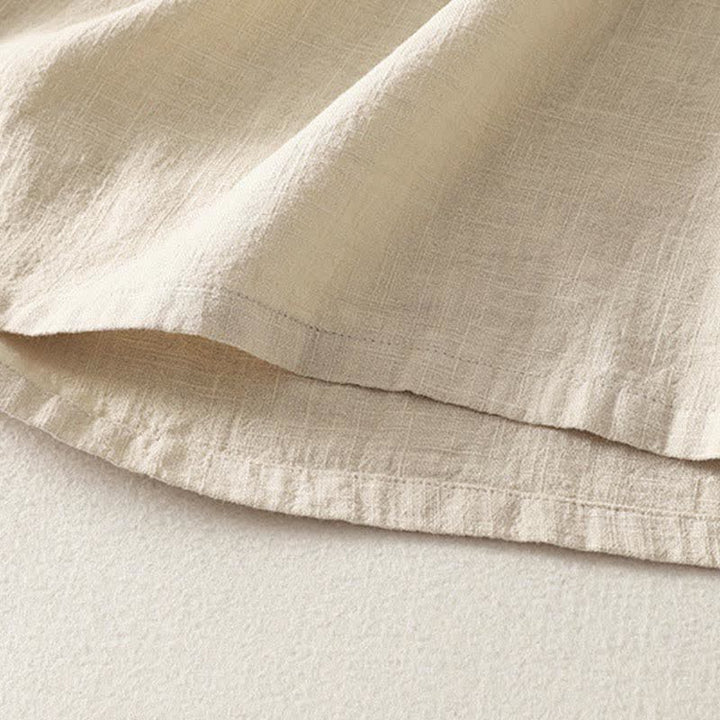 Buddha Stones Summer Stand Collar Buttons Cotton Women's Short Sleeve Shirt - image 12