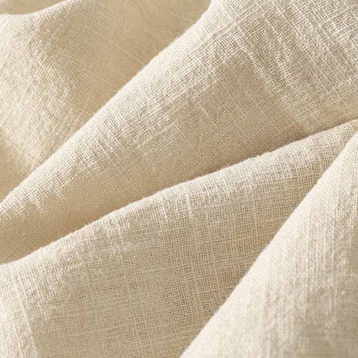 Buddha Stones Summer Stand Collar Buttons Cotton Women's Short Sleeve Shirt - image 14