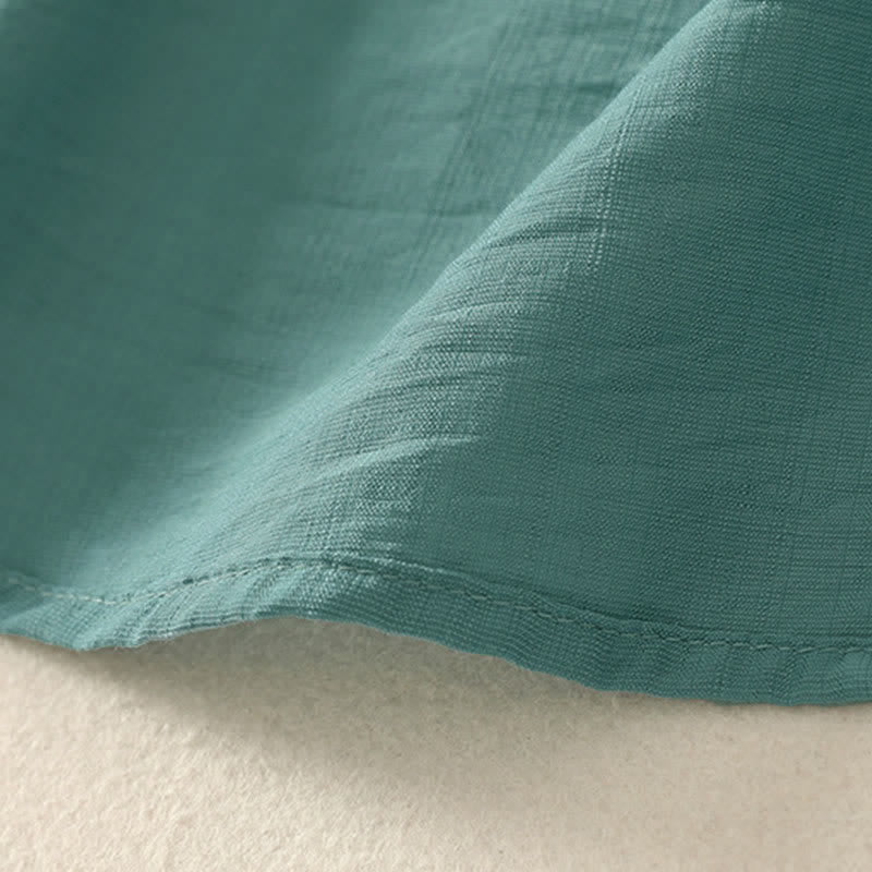 Buddha Stones Summer Mountain Embroidered Crew Neck Women's Short Sleeve Shirt - image 8