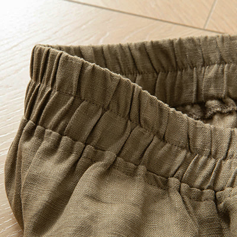 Buddha Stones Women's Spring High Elastic Waist Wide Leg Long Pants With Side Pockets - image 6