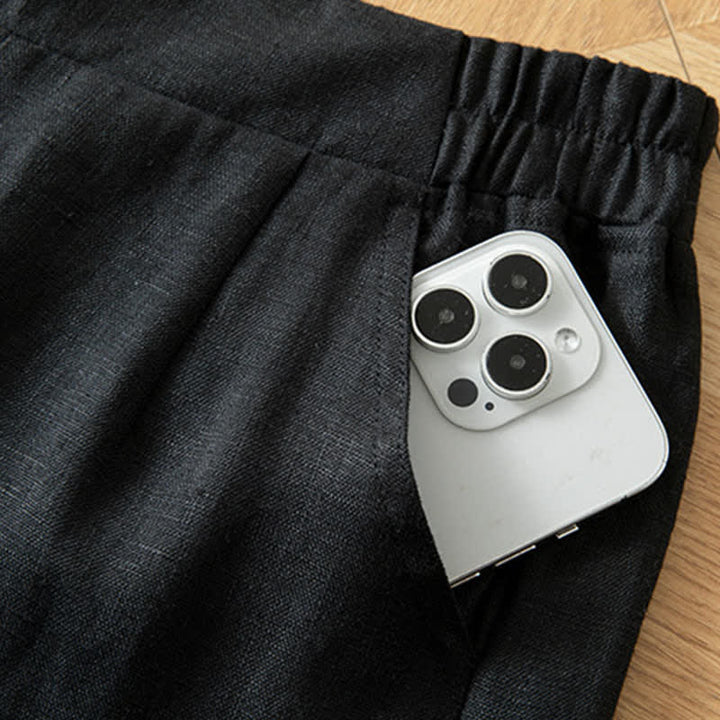 Buddha Stones Women's Spring High Elastic Waist Wide Leg Long Pants With Side Pockets - image 35